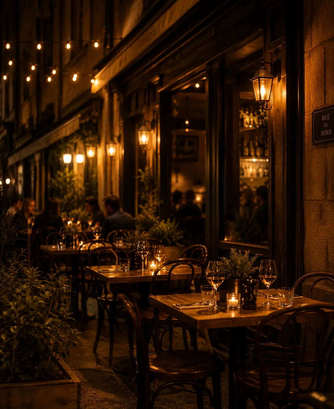 La terrasse côté cour du Bistro 90