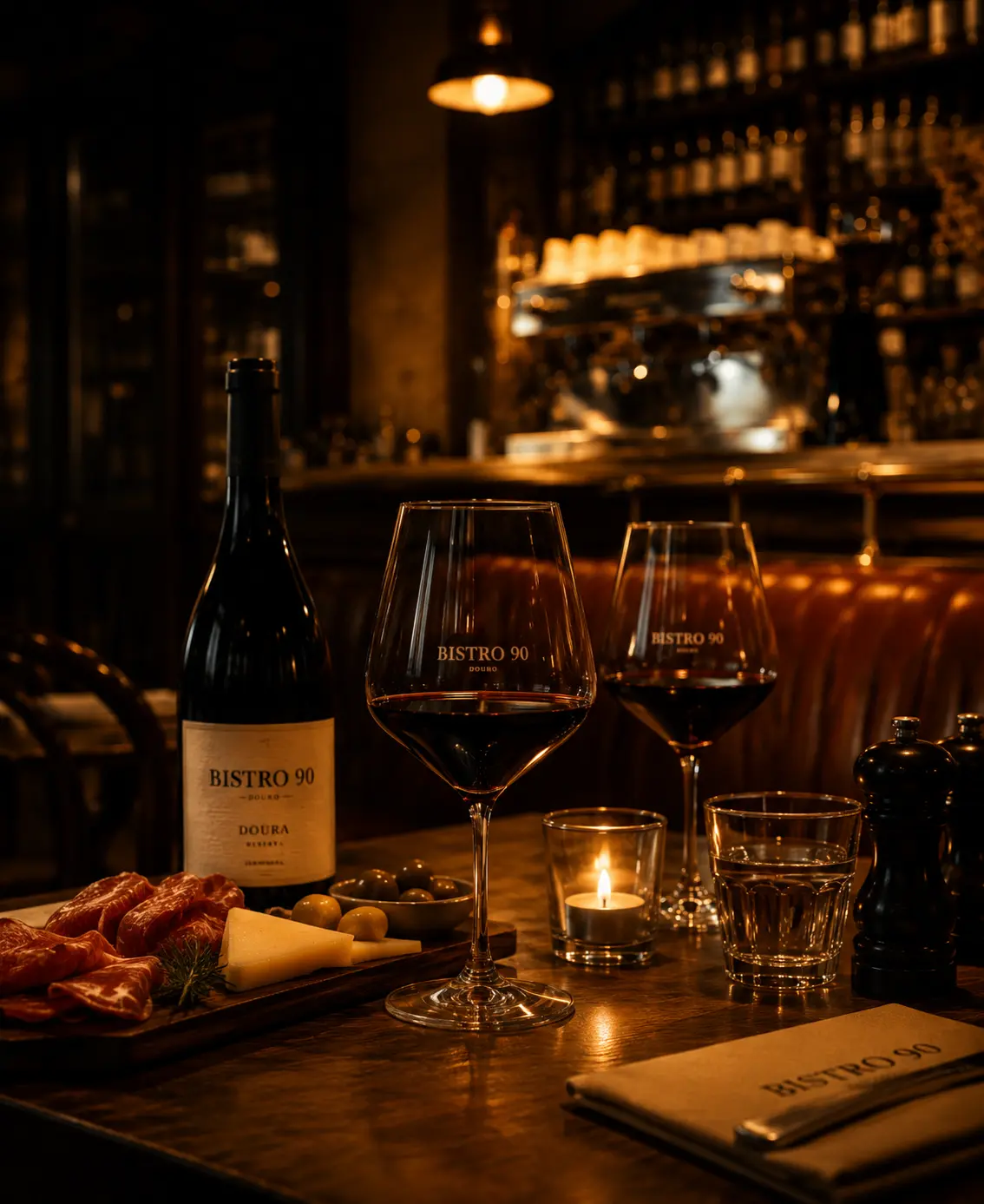 Verres de vin rouge du Douro
