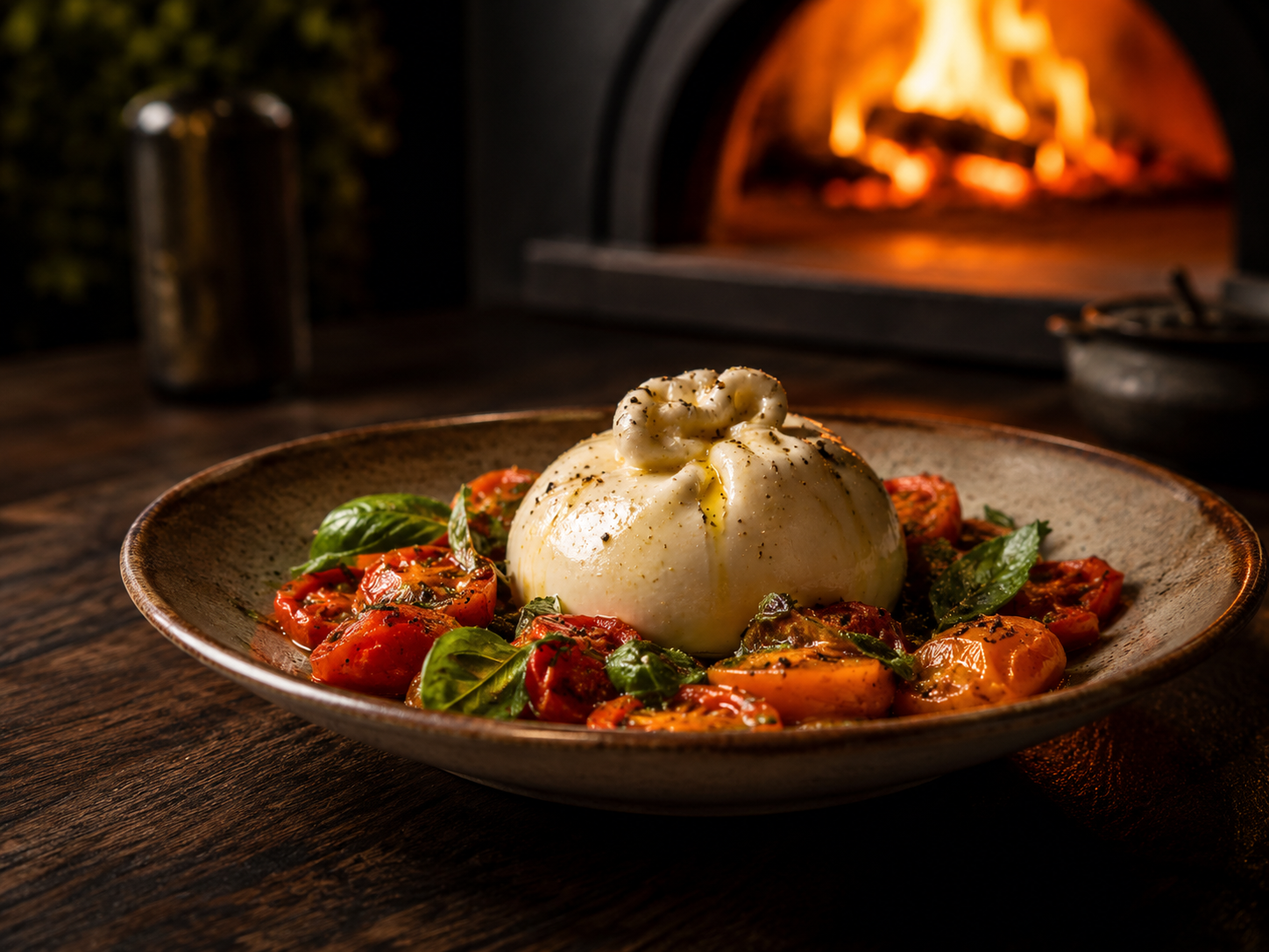 Burrata crémeuse avec tomates