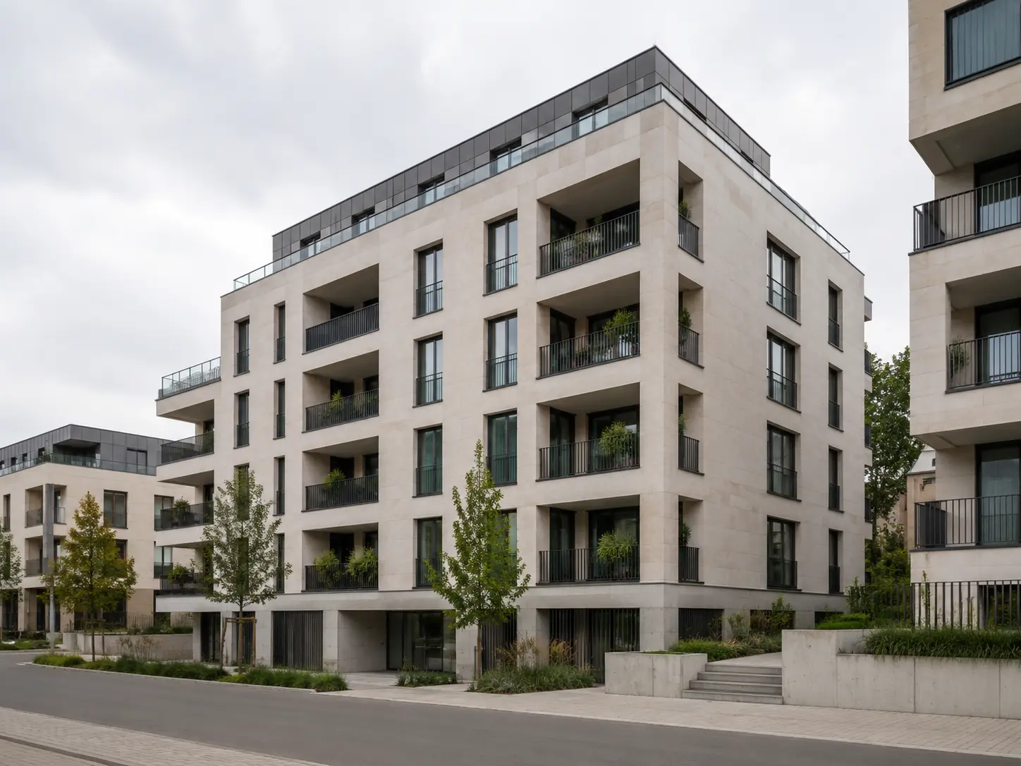 Résidence Alzette — perspective architecturale du projet sur plan