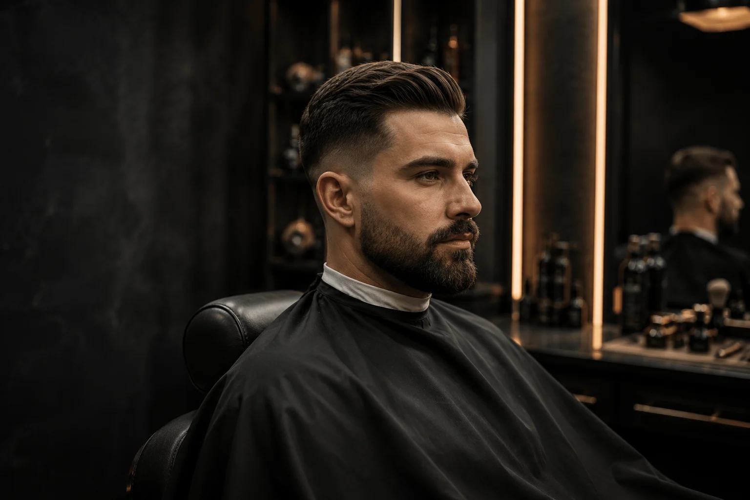 Coupe classique homme avec finition élégante et intemporelle.