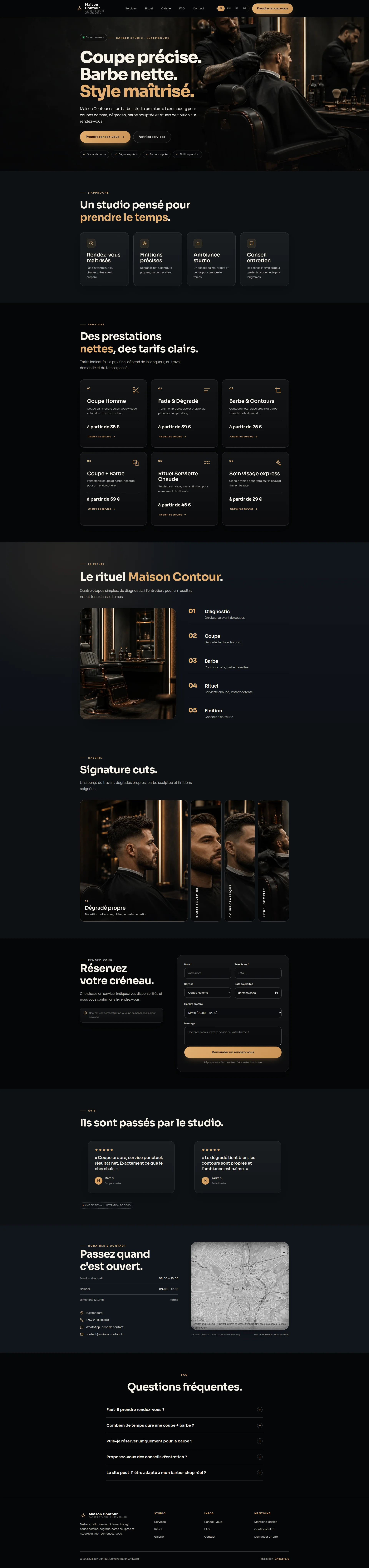 Aperçu Maison Contour pour barber studio premium