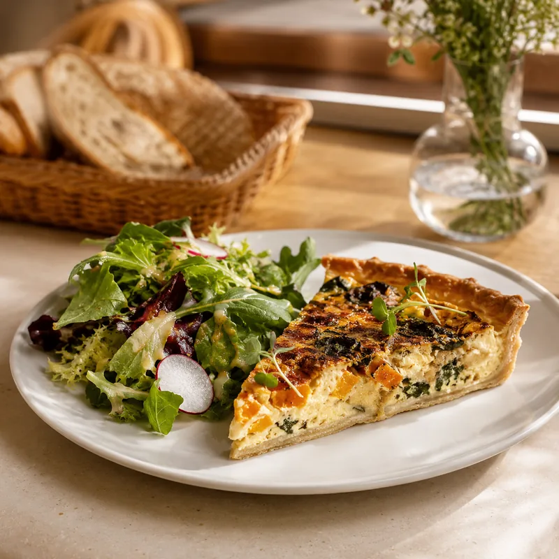 Assiette de déjeuner joliment dressée