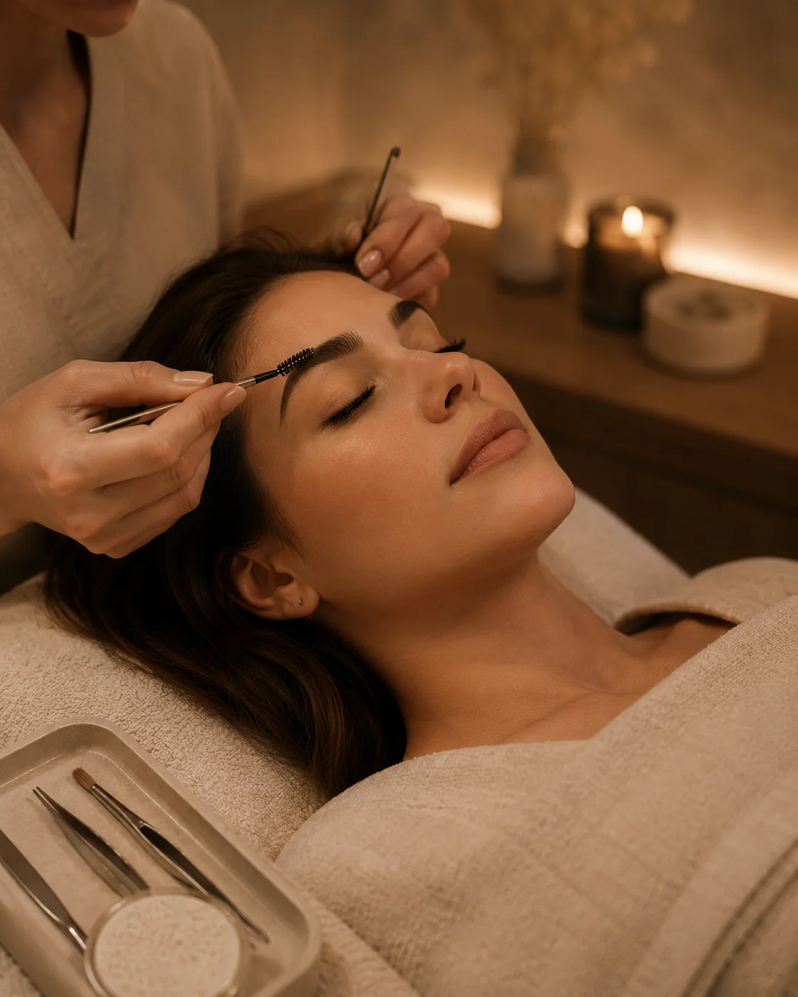 Restructuration des sourcils et rehaussement de cils chez Maison Luméa