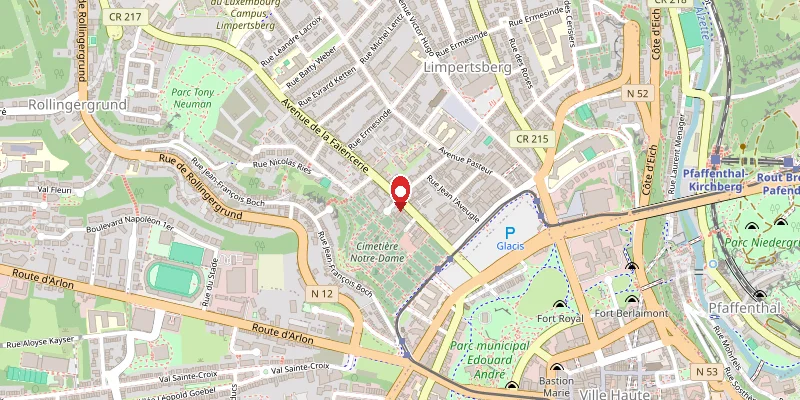 Carte OpenStreetMap — Rue Philippe II, L-2340 Luxembourg-Ville